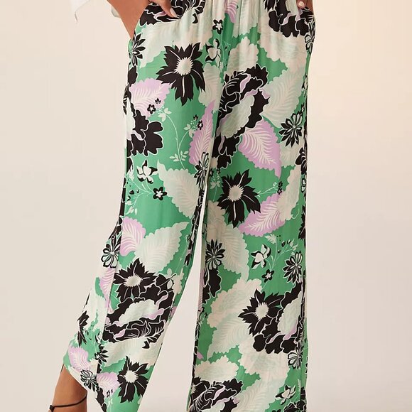 Anthropologie The Saria Smocked Wide-Leg Pants by Maeve Women's Size Medium EUC - Picture 1 of 13